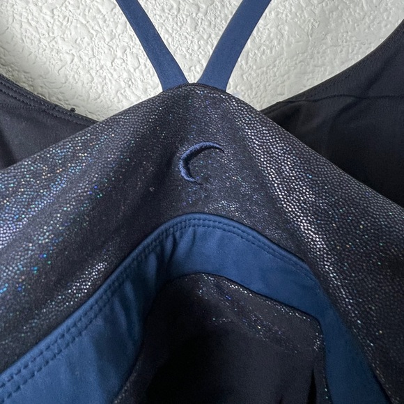 Zyia Active Women’s Size XXXL Twilight Luxe Sports Bra Blue Glitter Sparkle - Picture 4 of 9